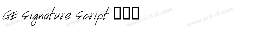 GE Signature Script字体转换